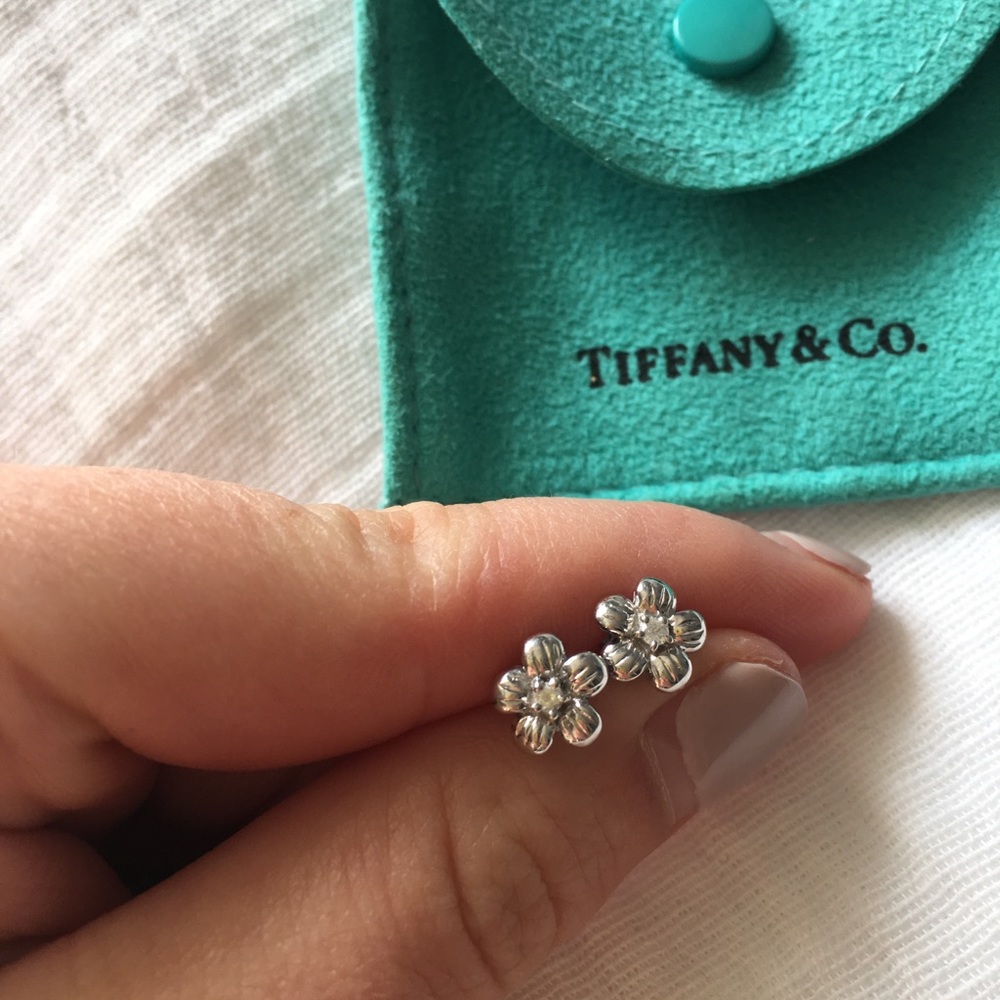 Tiffany & Co. diamond Flower Stud Earrings